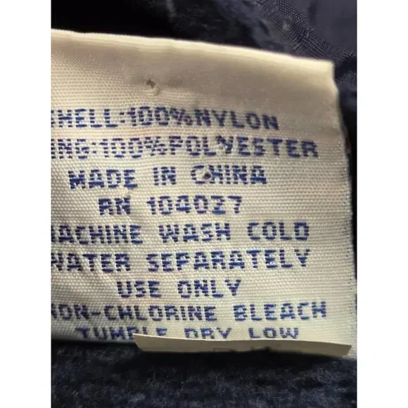 Notre Dame Jacket Size XL Full Zip Russell Athletic Hooded Pockets Navy/Gold - Picture 6 of 8